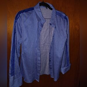 The Limited Blue Striped Blouse